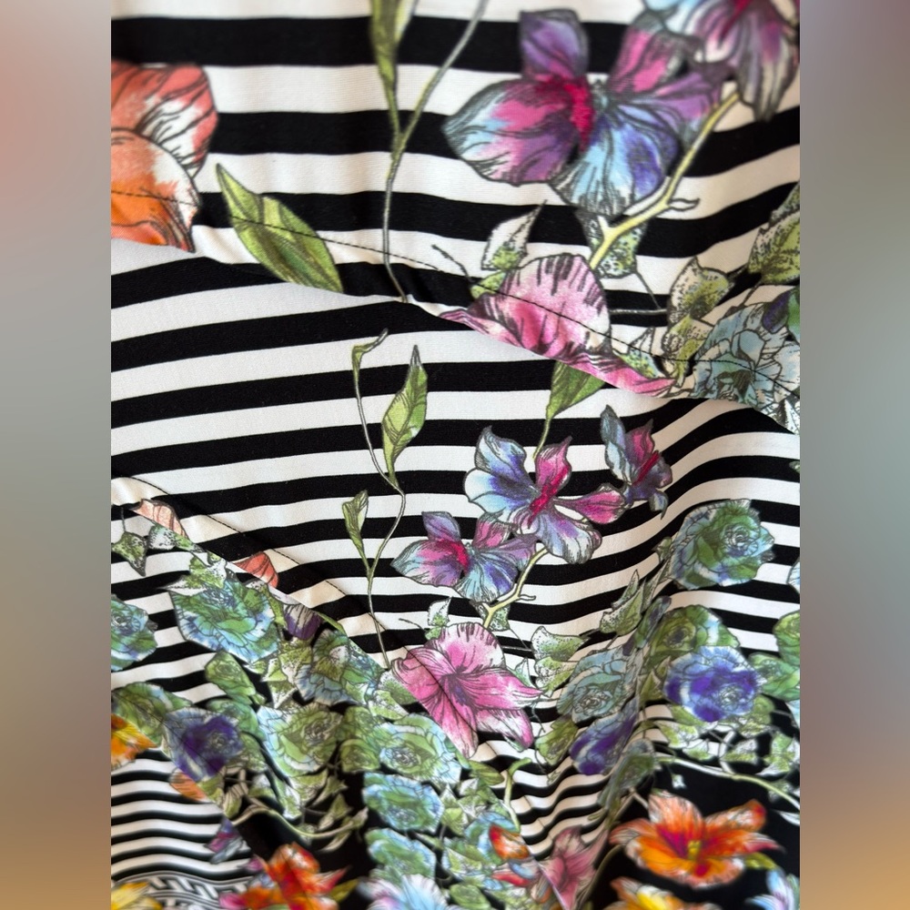 Striped Floral Maxi Dress - Picture 4 of 8